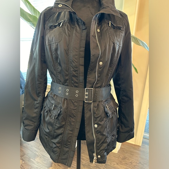 White House Blake Market Jacket Removable Vest Belt Black Women Size Small - Picture 3 of 16